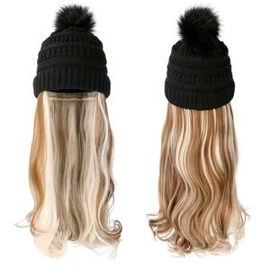 Ginger Mix Bleach Blonde knit beanie Wig